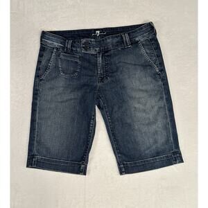 Y2K Vintage 7 For All Mankind Low Rise Dojo Jorts Size 35 Slub Selvedge Denim